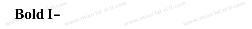 宋体 Bold I字体转换